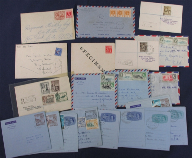 Great Britain and British Commonwealth Cover Lot (Est $175-250)