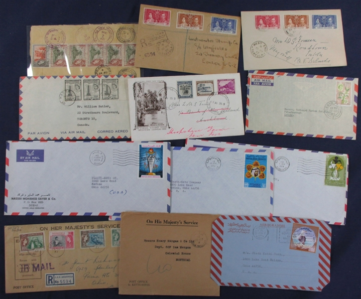 Great Britain and British Commonwealth Cover Lot (Est $175-250)