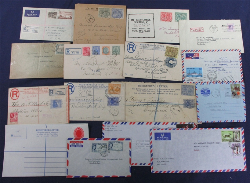 Great Britain and British Commonwealth Cover Lot (Est $175-250)