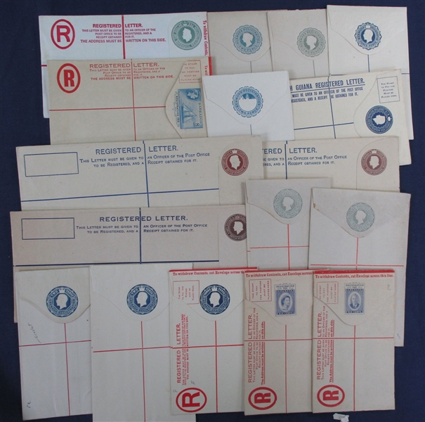 British West Indies Mint Registered Letter Postal Stationery (Est $175-250)