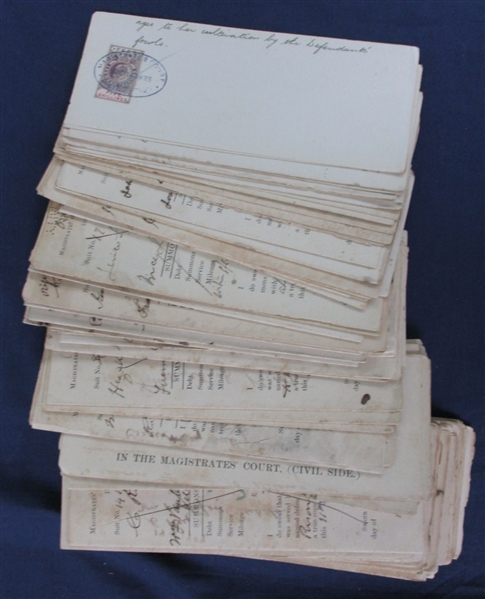 Leeward Islands Revenue Stamped Documents, 1906//1923 (Est $300-400)
