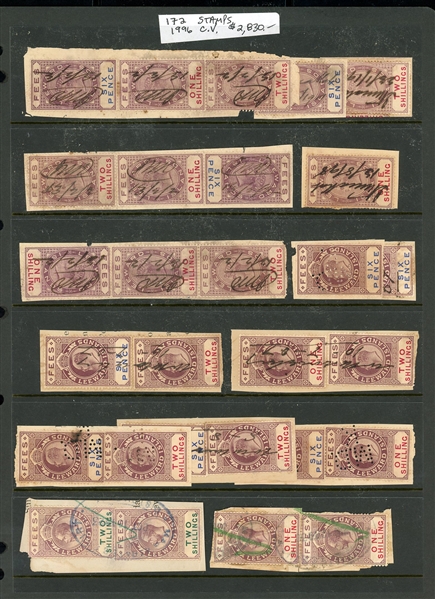 Leeward Islands Revenue Stamps (Est $175-250)