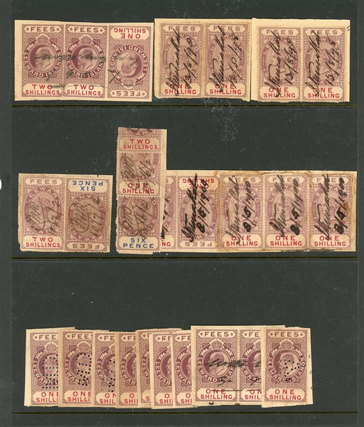 Leeward Islands Revenue Stamps (Est $175-250)
