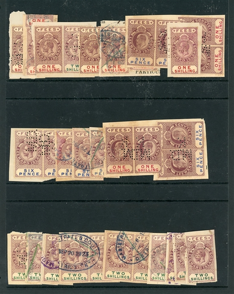 Leeward Islands Revenue Stamps (Est $175-250)
