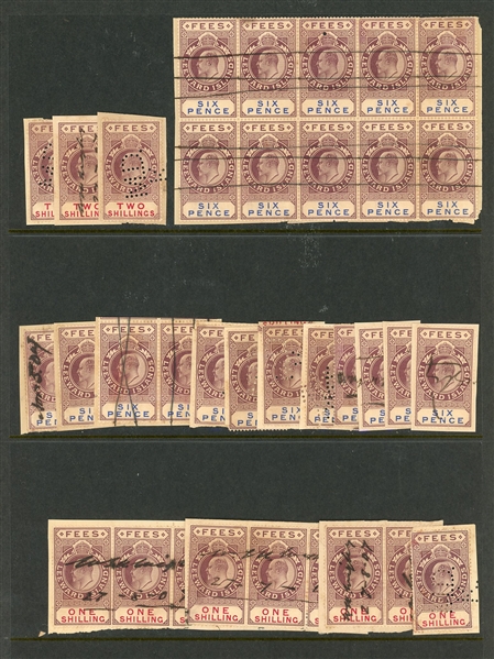 Leeward Islands Revenue Stamps (Est $175-250)
