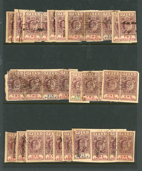 Leeward Islands Revenue Stamps (Est $175-250)