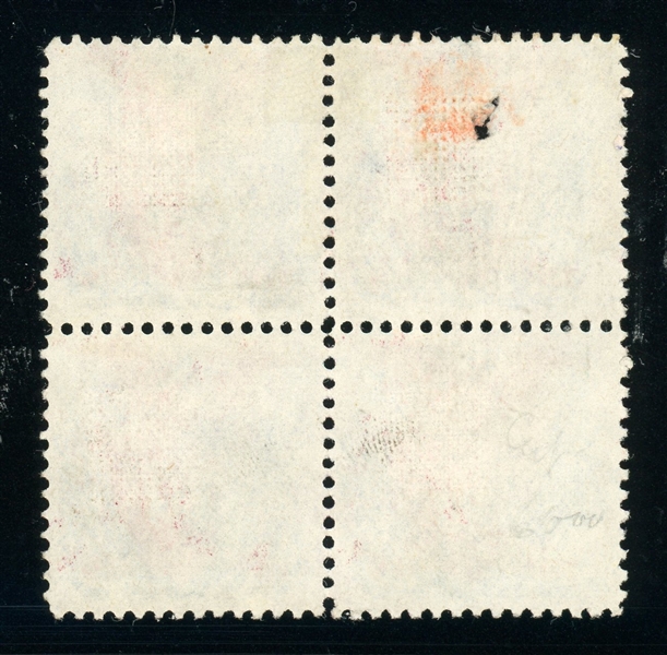 USA Scott 121 Used Block/4 - 1869 30c Pictorial Issue, Fault (SCV $3750)