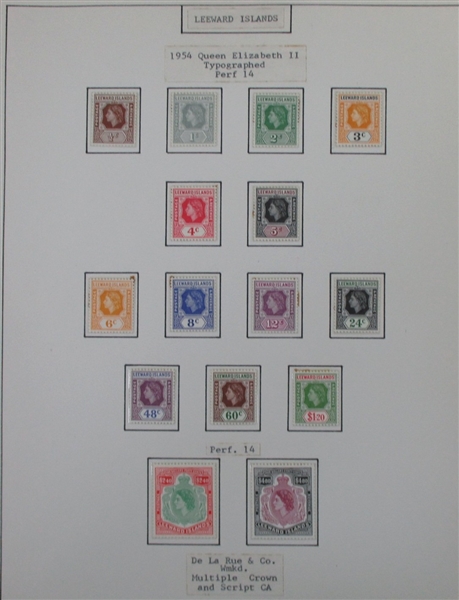 Leeward Islands Mostly Mint Collection 1921-1954 (Est $250-300)