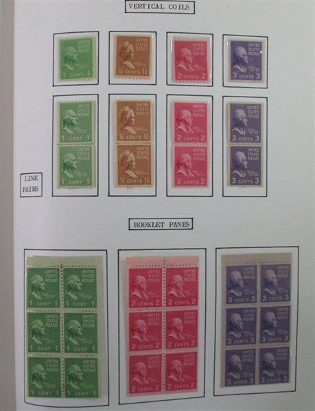 USA 1938 Mint Presidential Collection (Est $500-600)