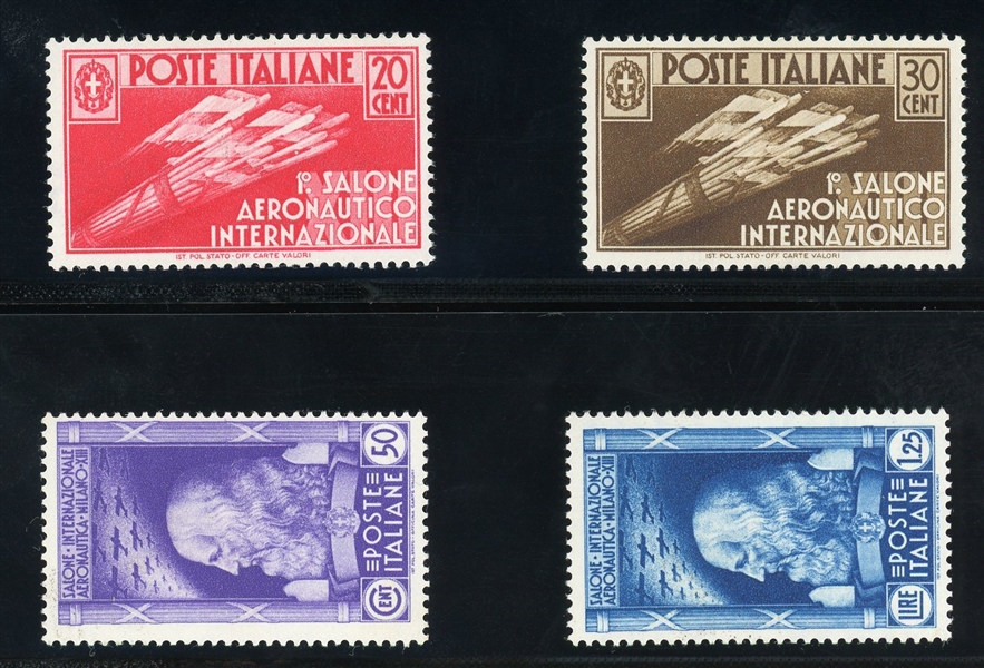Italy Scott 345-348 MNH Complete Set - 1935 Aeronautical Salon (SCV $830)