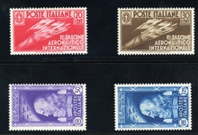 Italy Scott 345-348 MNH Complete Set - 1935 Aeronautical Salon (SCV $830)