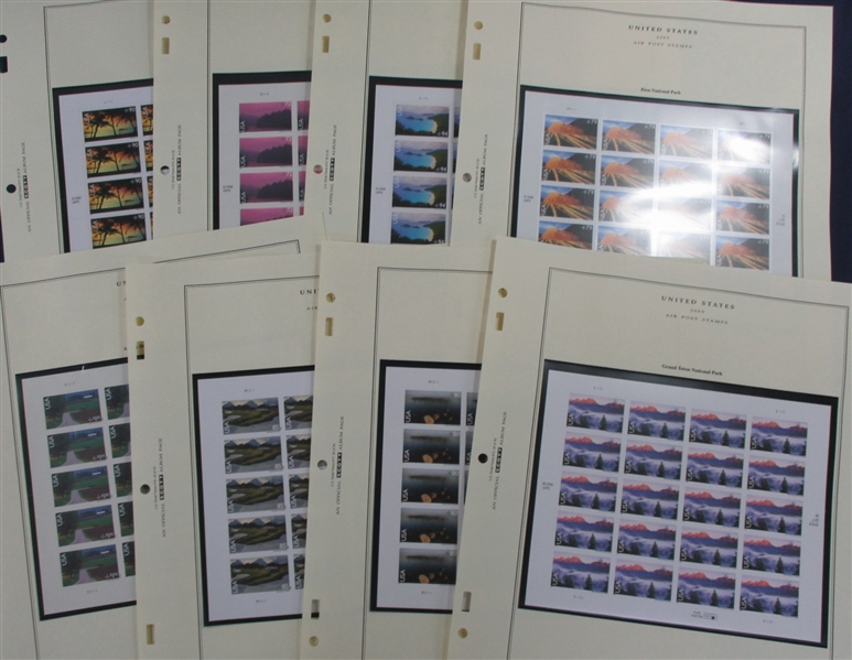 USA Scott C133-C150 Complete Set of Airmail Sheets - Scenic Landscapes (Face $620)
