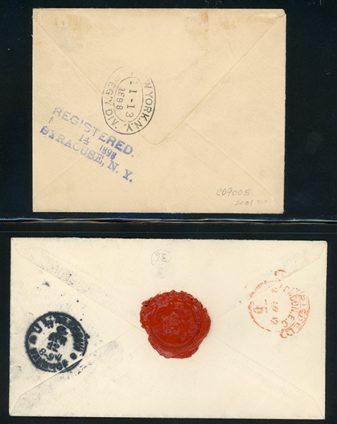 Leeward Islands - 2 Registered Covers (Est $200-250) 