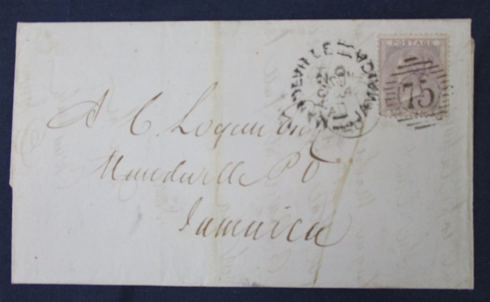 Great Britain Group of 5 Covers/Folded Letters to British West Indies (Est $250-300)