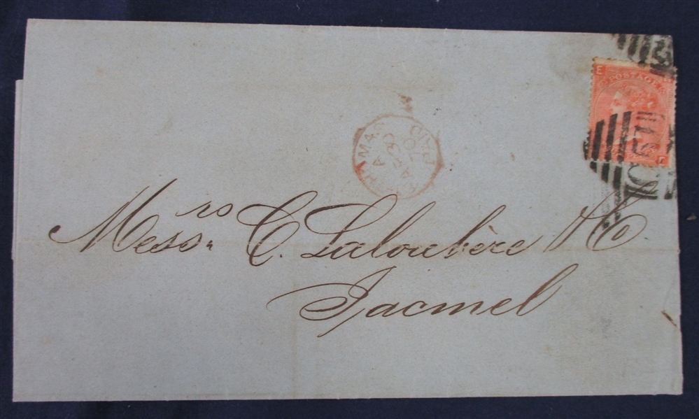 Great Britain Group of 5 Covers/Folded Letters to British West Indies (Est $250-300)
