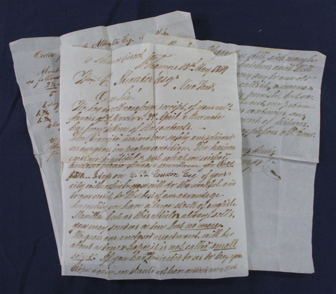 Great Britain Group of 5 Covers/Folded Letters to British West Indies (Est $250-300)